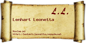 Lenhart Leonetta névjegykártya